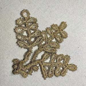 Antique Gold Silver Metal Cord Appliques
