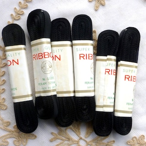 Vintage 12 Yard Skein Black Ribbon