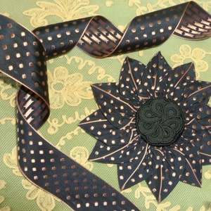 Vintage WOVEN Polka Dot Ribbon image 2