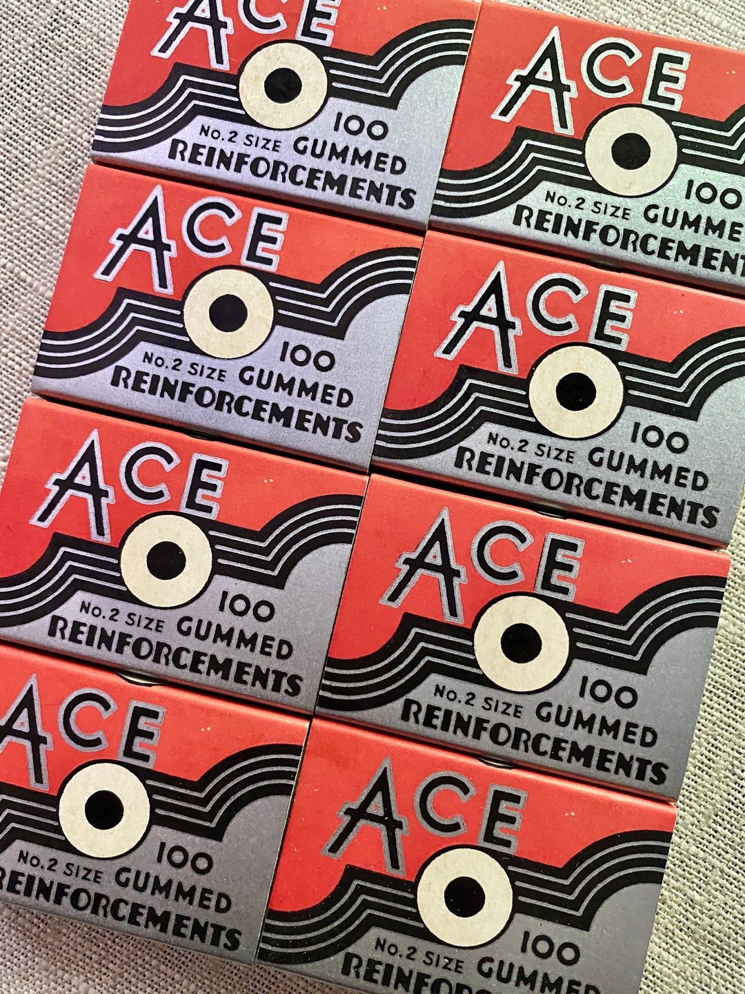 Vintage Box of Gummed Reinforcements Etsy