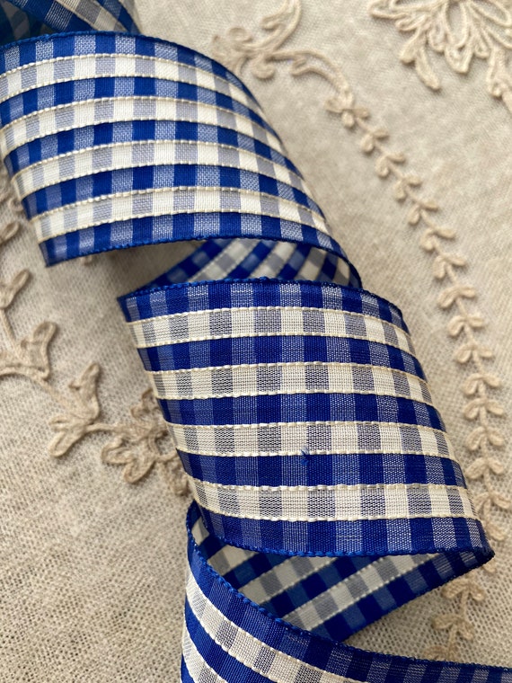 Four Different Choices of Vintage Mid Century Check Ribbon