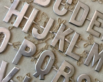 Circa 1920's Lightweight French Aluminum Letters
