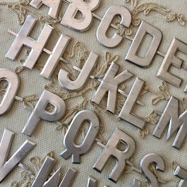 Circa 1920's Lightweight French Aluminum Letters