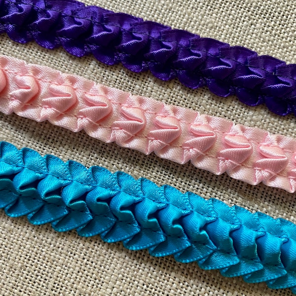 Three Different Vintage Pleated Trims