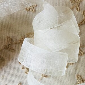 Vintage Silk Organdy Ribbon 10 yards image 2