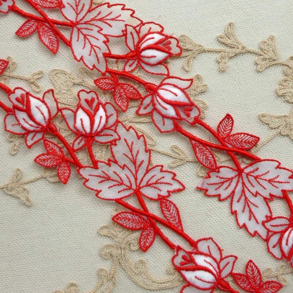 Vintage Swiss Embroidered Organdy Appliques - image 5