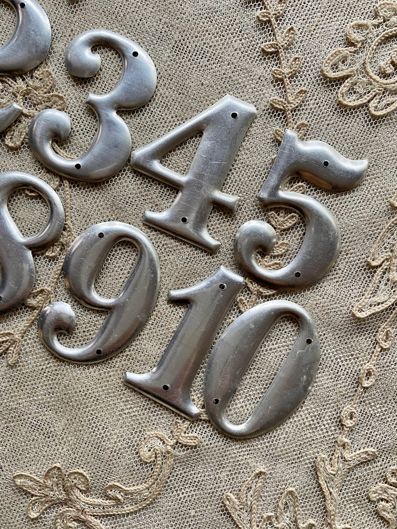 Vintage/Retro Aluminum Numbers 1 through 10 Etsy