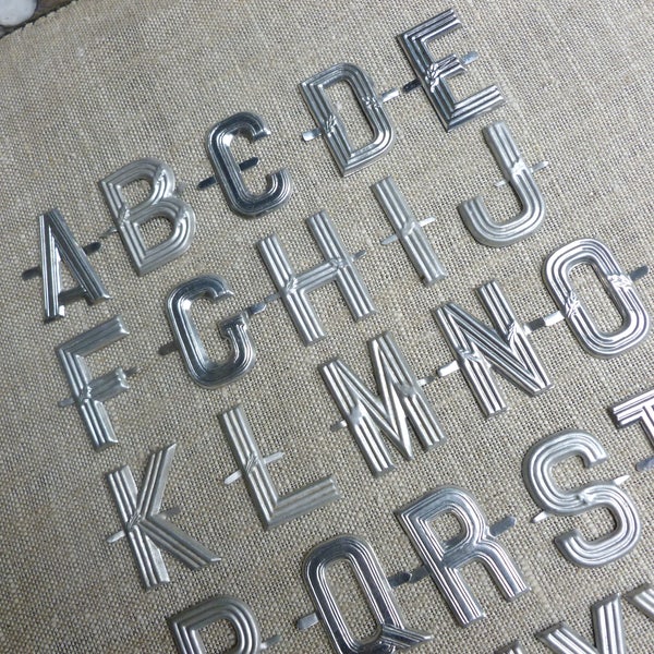 Antique French Aluminum Letters