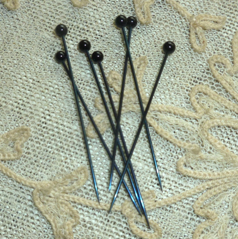 Antique Glass Head Veil Pins 1 Paper of 100 Pins Etsy