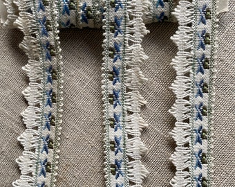 Vintage Woven Trim with Fringed Edge