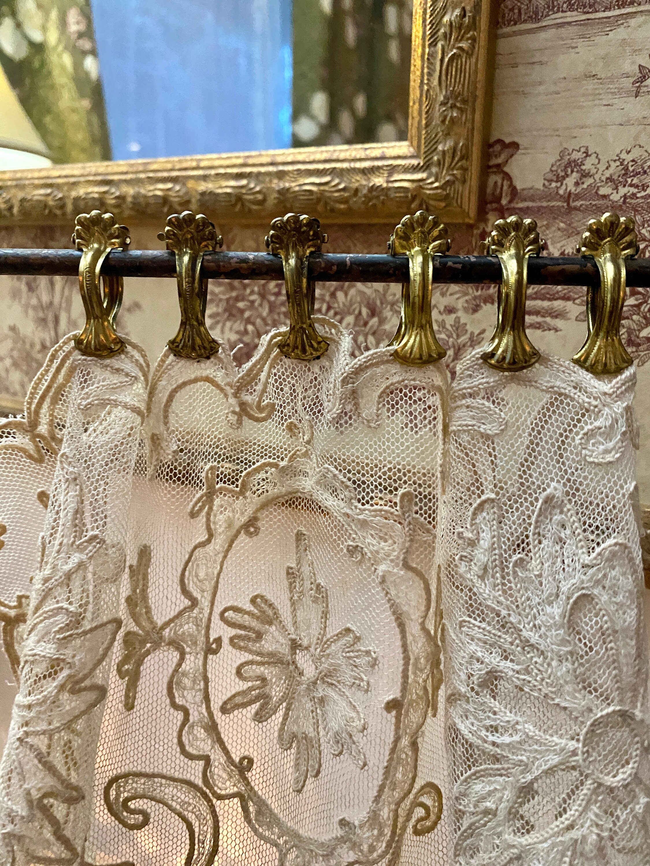 Vintage Brass Café Curtain Clips in Four Size Choices Etsy