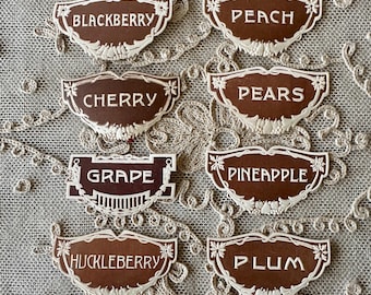 Antique Dennison's Embossed Preserve Labels