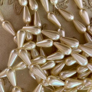 Vintage Glass Pearl Beads Two Different Sizes