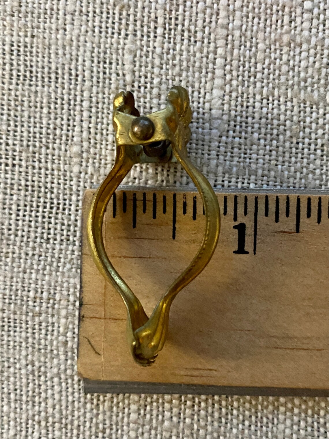 Vintage Brass Café Curtain Clips in Three Size Choices Etsy