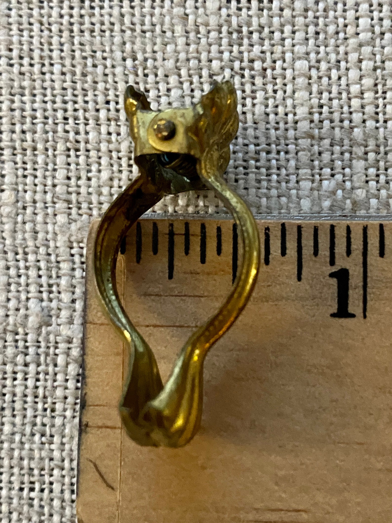 Vintage Brass Café Curtain Clips in Four Size Choices Etsy