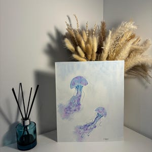 Aquarell blaue Qualle