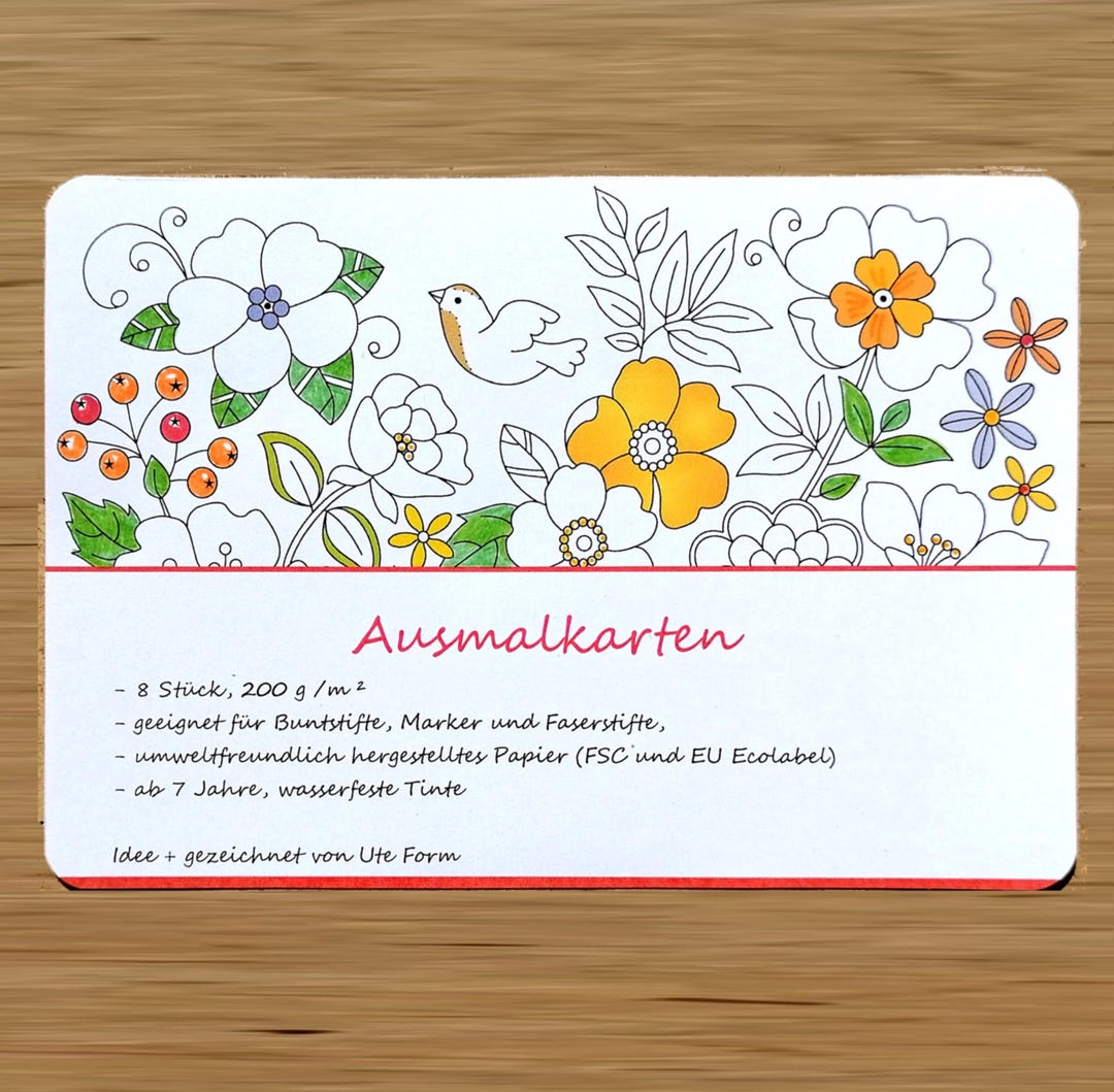 Ausmalen Malbuch Papeterie Etsy.de