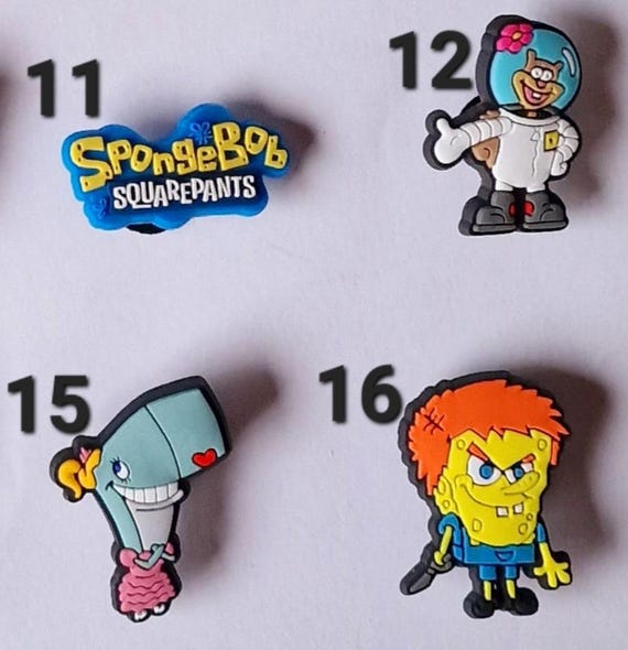 spongebob and patrick croc charms