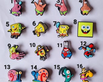 crocs charms spongebob