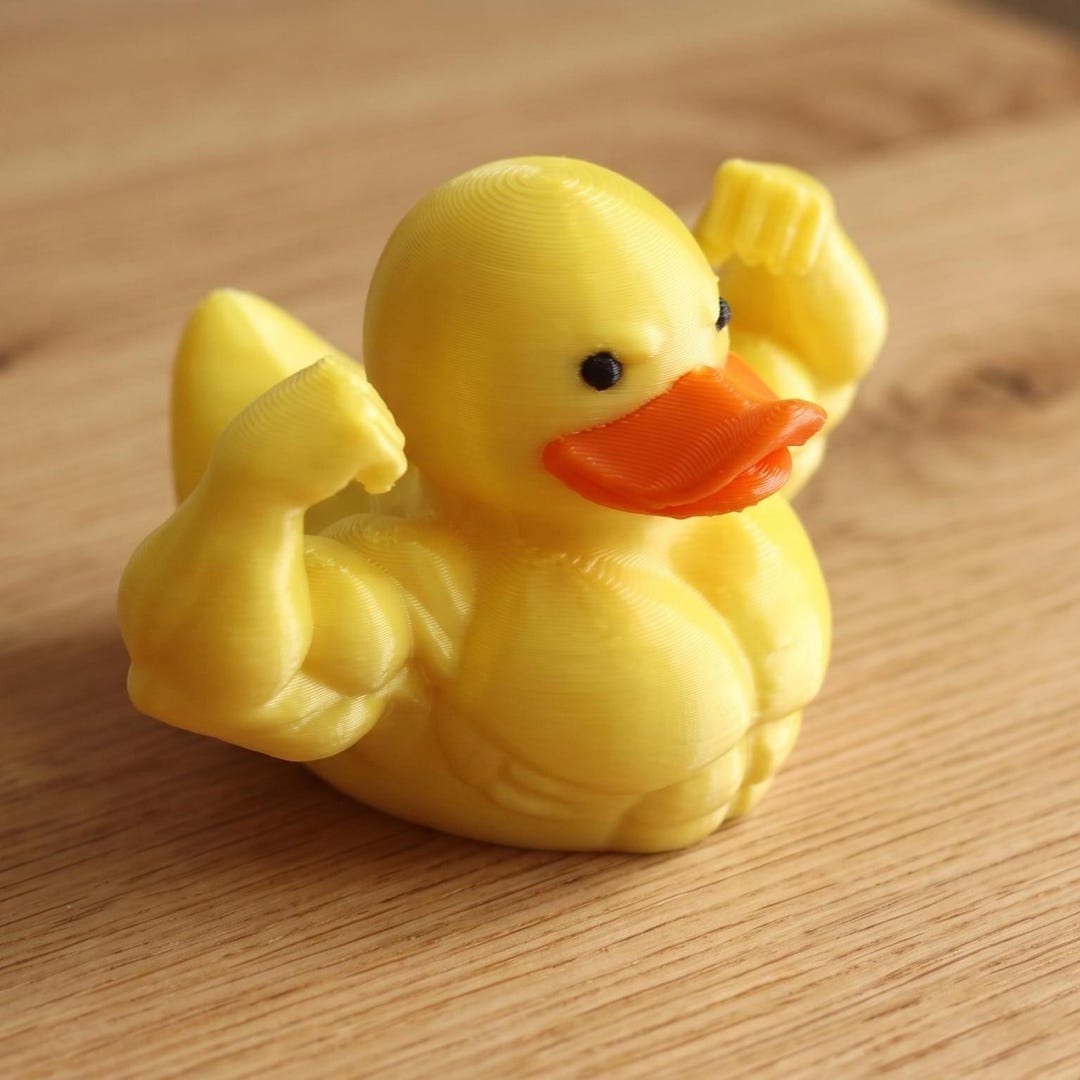 Gym Bro Buff Duck | 3D Printed | Ducking Gym Bro Collectible Desk Decor ...