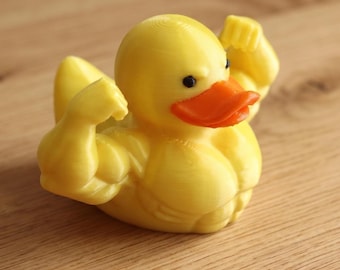 Buff Gym Duck | 3D Printed Collectible Desk Decor (2 Inch)