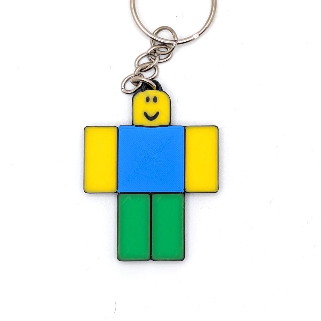アクセサリー NOOB Roblox Noob Keychain: Backpack, Purse, Lanyard Accessory - Etsy