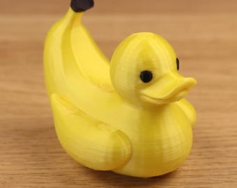 Banana Duck | 3D Printed | Ducking Fruit And Vegetable Collectible Desk Decor