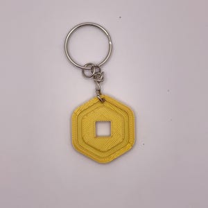 Elevate Your Look with a Unique Roblox Robux Inspired Keychain, Original Robux Keychain, For Purse, Handbag. Backpack, Keys, Keyring