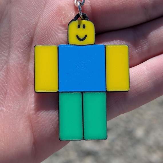 Roblox Noob Keychain: Backpack, Purse, Lanyard Accessory - Etsy