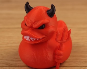 Devil Duck | 3D Printed | Ducking Devil Demon Creature Collectible Desk Decor