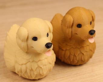 Golden Retriever Duck Collectible | 3D Printed Desk Decor Dog Toy