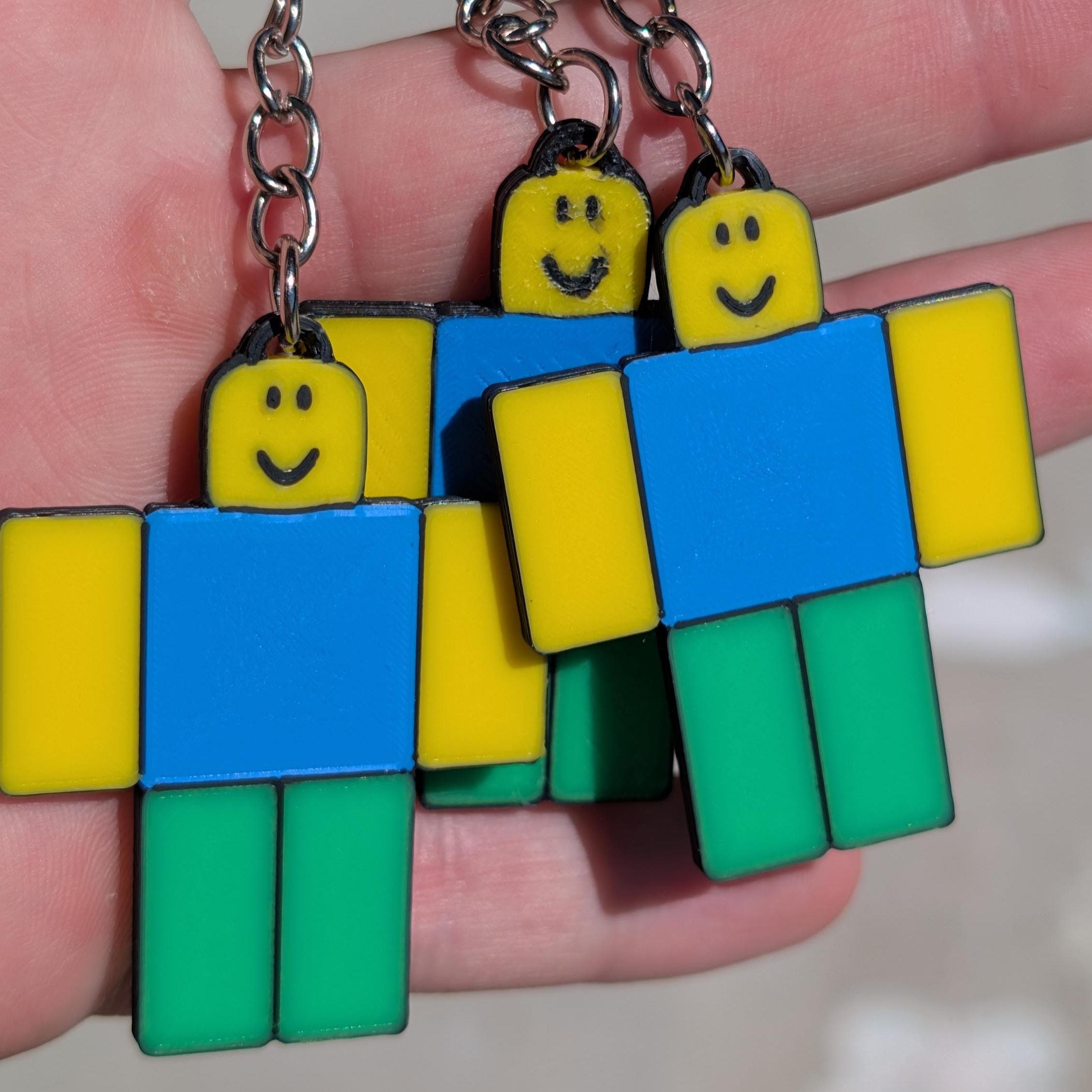 Roblox Noob Keychain: Backpack, Purse, Lanyard Accessory - Etsy