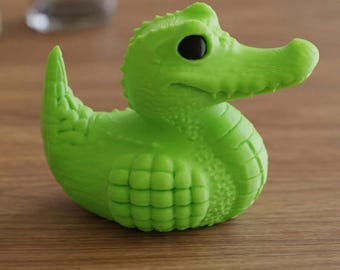Crocodile Duck 3D Printed Ducking Collectible Desk Decor swamp 2" Tall
