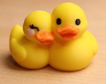 Couples Duck Dashboard Companion | 3D Printed Plastic Desk Decor