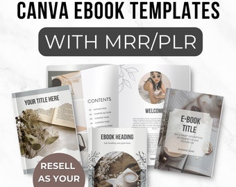 Plr Mrr Editable Ebook Template Canva Coaching Guide Book Canva Template Lead Magnet Course Creator Done for You Template Minimalist Ebook