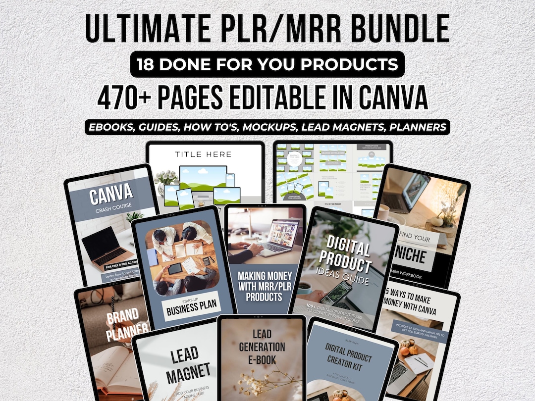 Ultimate PLR MRR Bundle for Passive Income Plr Digital Products Resell ...