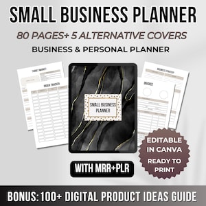 Business Planner Plr Digitaler Planer Mrr Plr Planner mit Wiederverkaufsrechten Canva Template Personal Planner Druckbare Business Plan Vorlage
