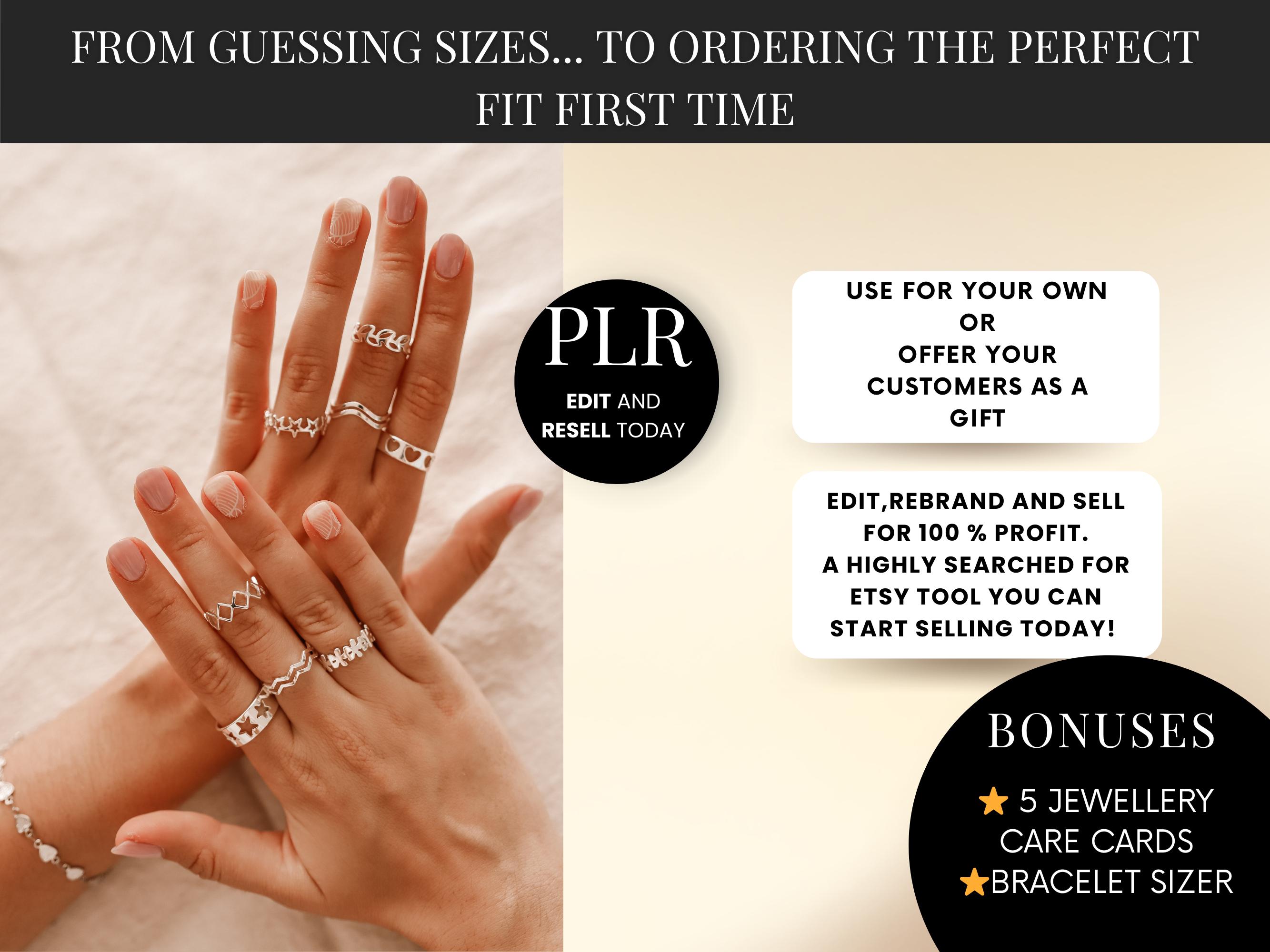 Plr Straight Rings Plr Ring Size Chart Printable, International Ring Sizer Pdf, Printable ...
