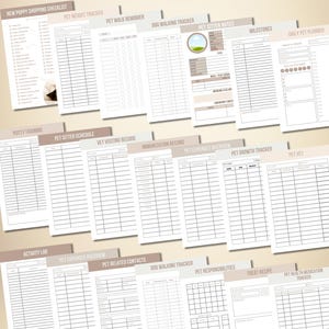 Pet Care Planner Printable, Pet Checklist Template Canva, Digital Pet Planner with Master Resell Rights, Canva Template Plr Mrr image 3