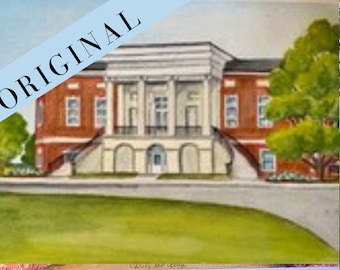 Wesleyan College / Candler Alumni Building / Macon, GA / Original Water Color