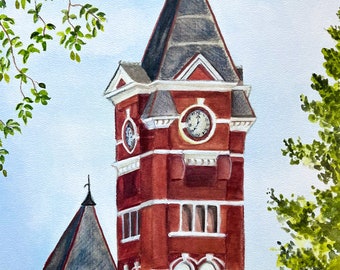Auburn University / Samford Hall Clock Tower / Auburn, Alabama, Print