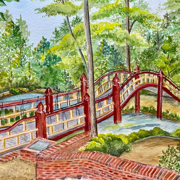 William and Mary College / Crim Dell Bridge / Williamsburg, VA/ Print