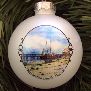 Fishing Boat/ Fernandina Beach, Amelia Island, Florida/ Ornament