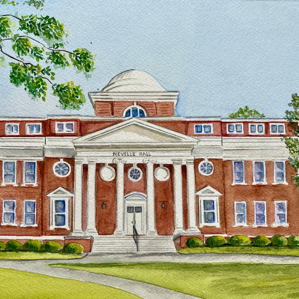 Presbyterian College / Neville Hall / Clinton, South Carolina/ Print