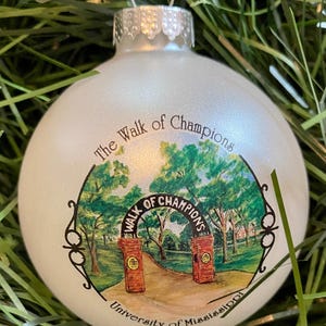 Ole Miss Ornament: Walk of Champions, University of Mississippi