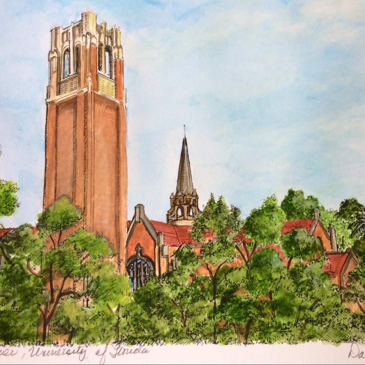 University of Florida / Century Tower / Gainesville, Florida / Print - Etsy
