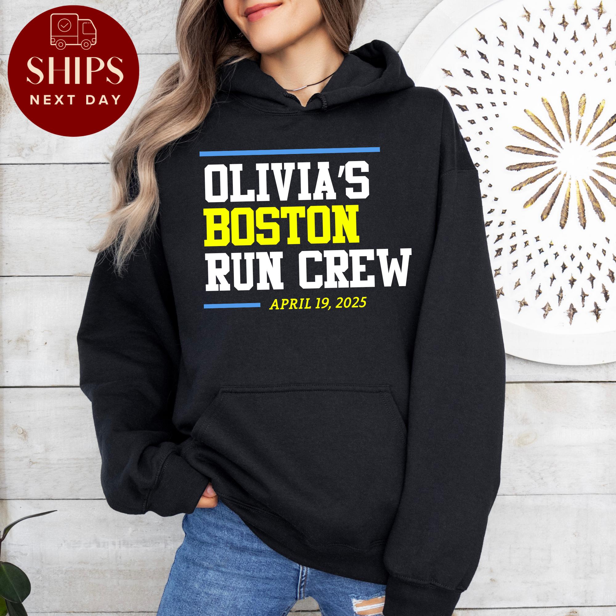 Boston Marathon Sweatshirt, Running Crew Hoodie, Family Support Crewneck, Boston Race Day Sweater, Runner Support Hoodie