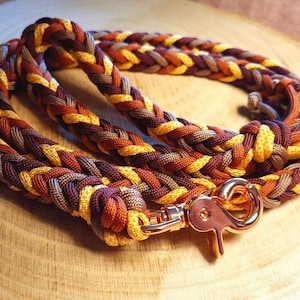Paracord dog leash &quot;Pumpkin&quot;