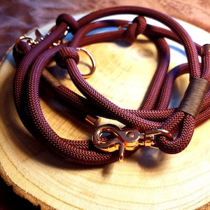 Paracord dog leash &quot;Wine&quot;