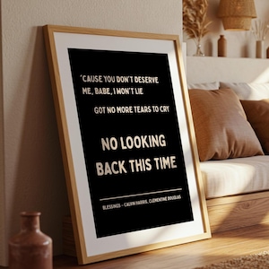 Blessings by Calvin Harris Lyric Print | Plakat z muzyką house | Cytat Print | Typograficzny | Dekoracja dyskotekowa | Wydruk Ibiza | Prezent urodzinowy
